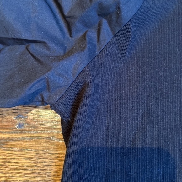 VERONICA BEARD JEANS Gibson MIXED MEDIA BLACK BALLOON SLEEVE RIBBED TOP SIZE S - Picture 6 of 12